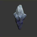 Shiny Blue Purple Gradient Geometric Polyhedron on Dark Background With Smooth Reflection